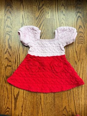 Janie and Jack Quilted Heart Jacquard Dress 18-24 Months